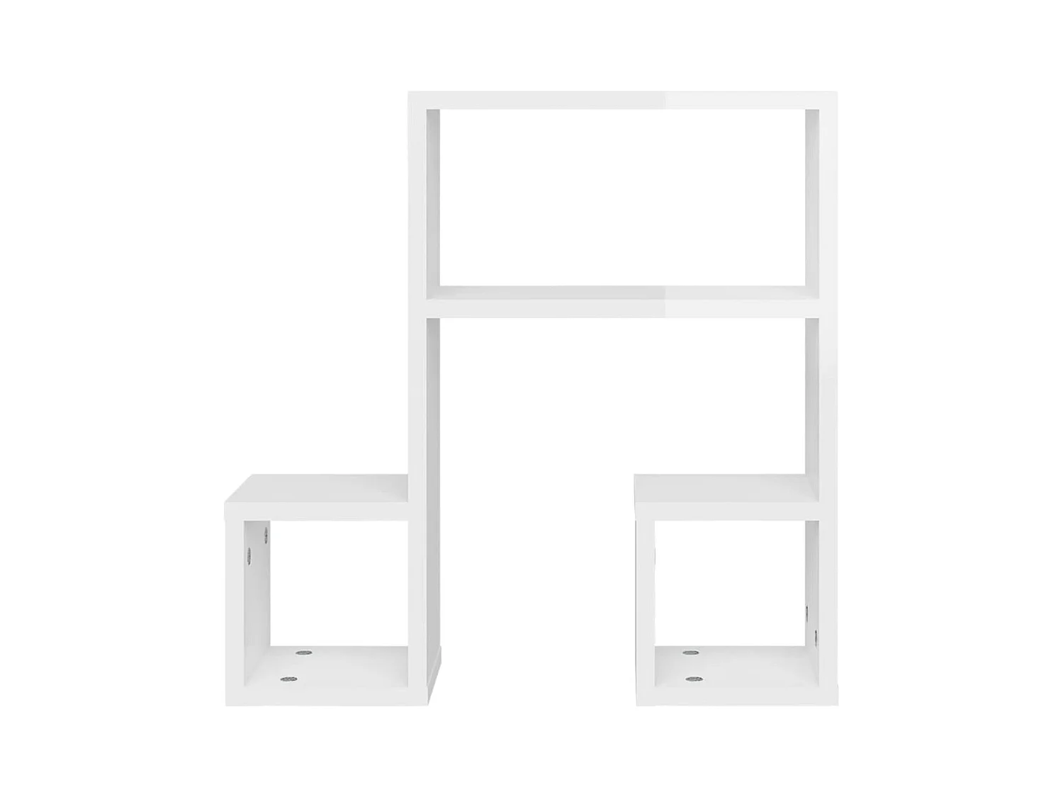 Mensole da parete 2 pezzi bianco lucido 50x15x50cm in legno ingegnerizzato