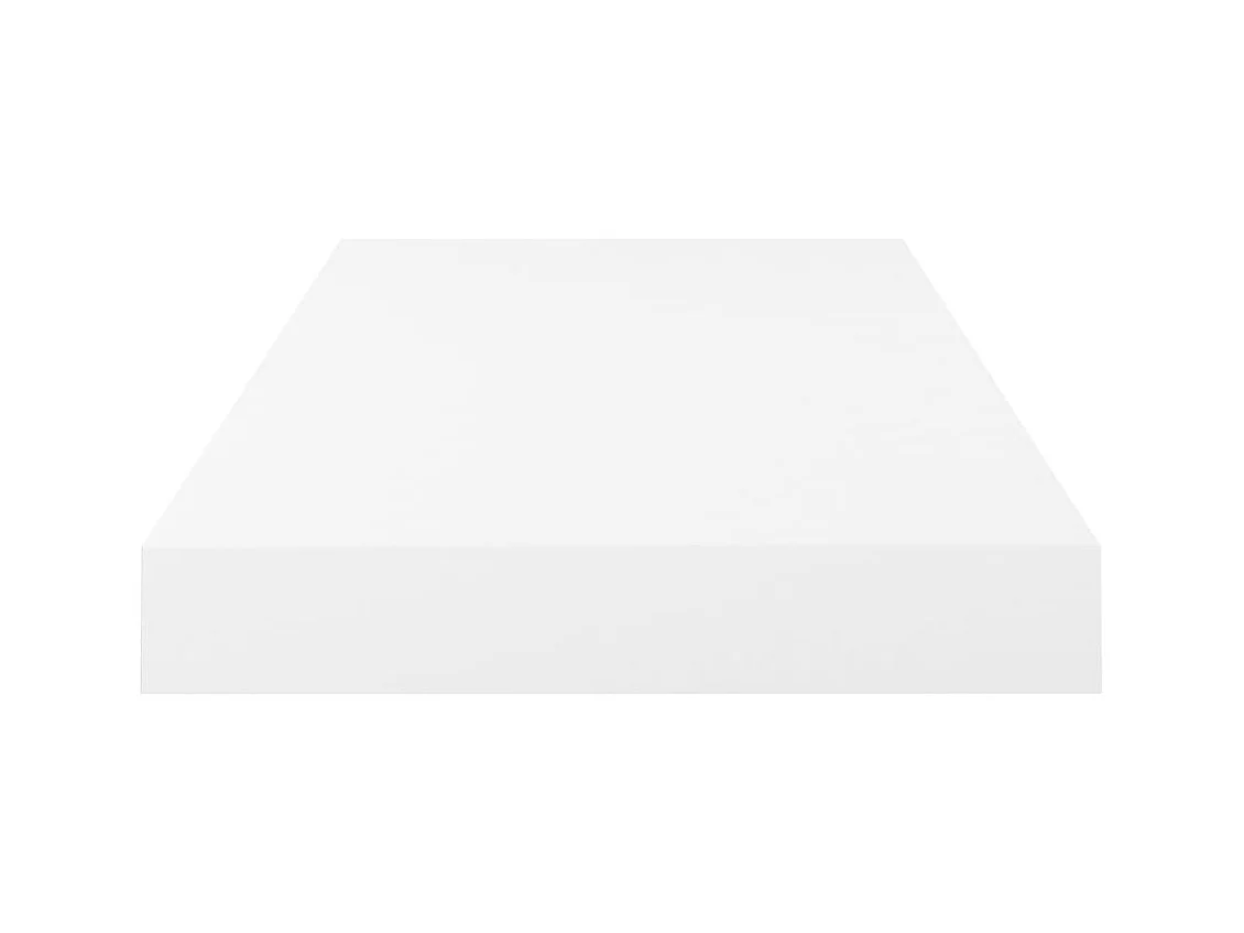 Estante flotante de pared MDF blanco brillo 50x23x3,8 cm