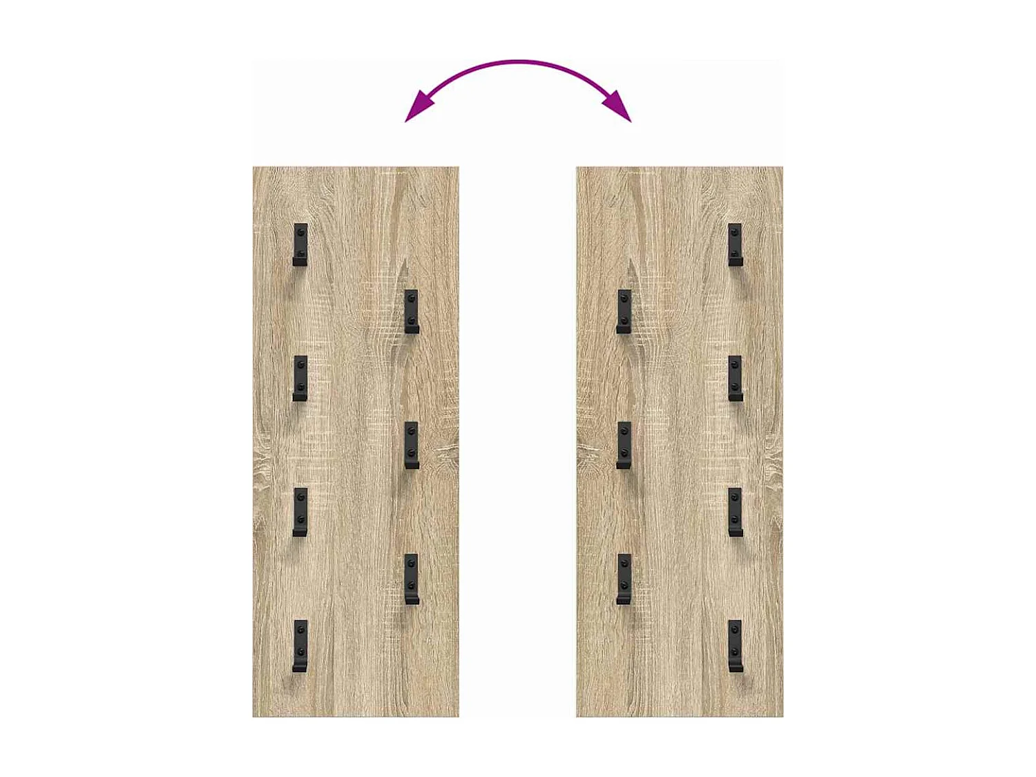 Appendiabiti da parete in rovere Sonoma da parete 30 x 1,5 x 80 cm