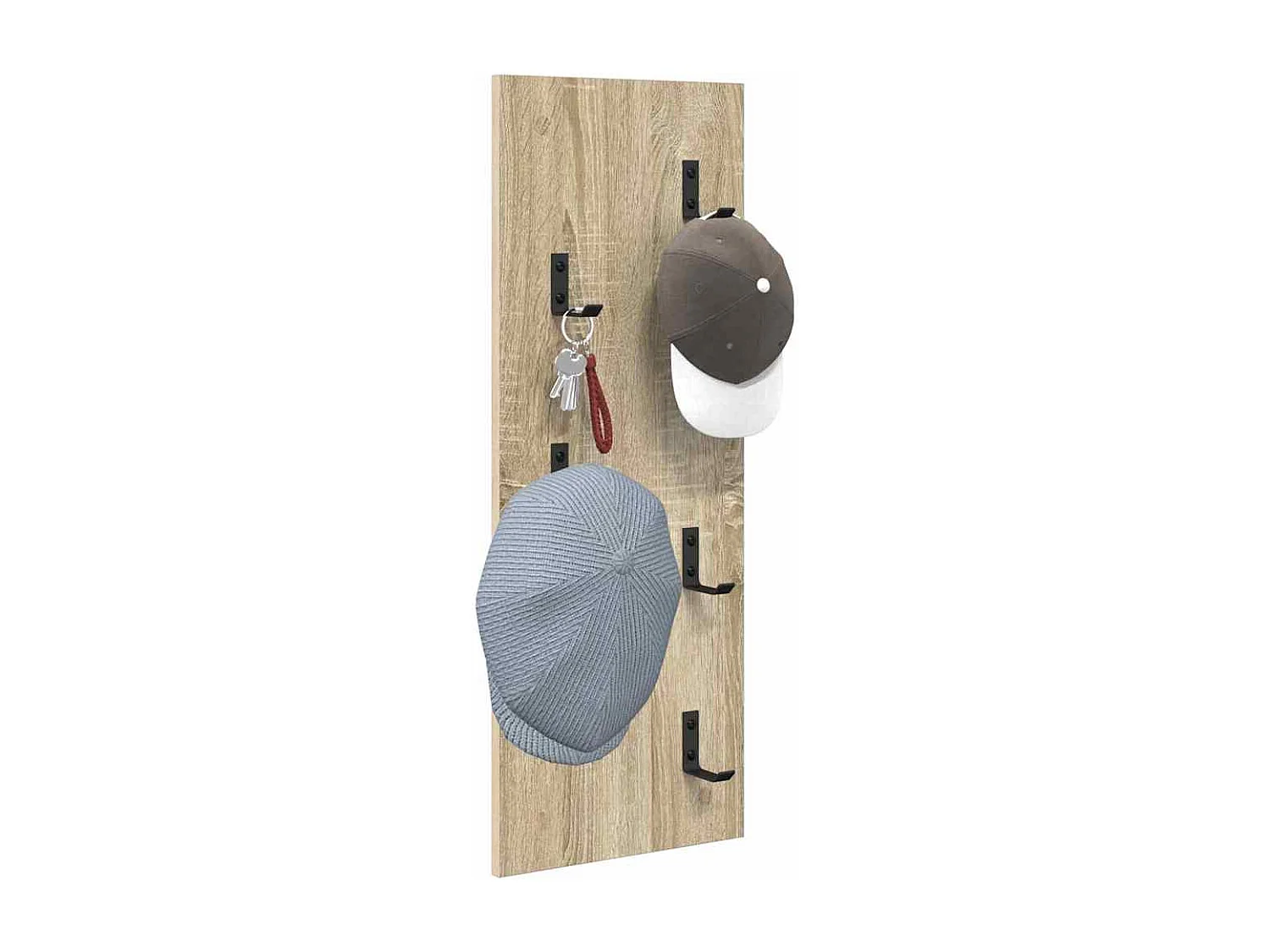 Porte-manteau mural Montage mural Chêne sonoma 30 x 1.5 x 80 cm