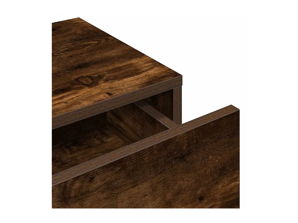 Mensola da parete con cassetti in legno ingegnerizzato rovere affumicato