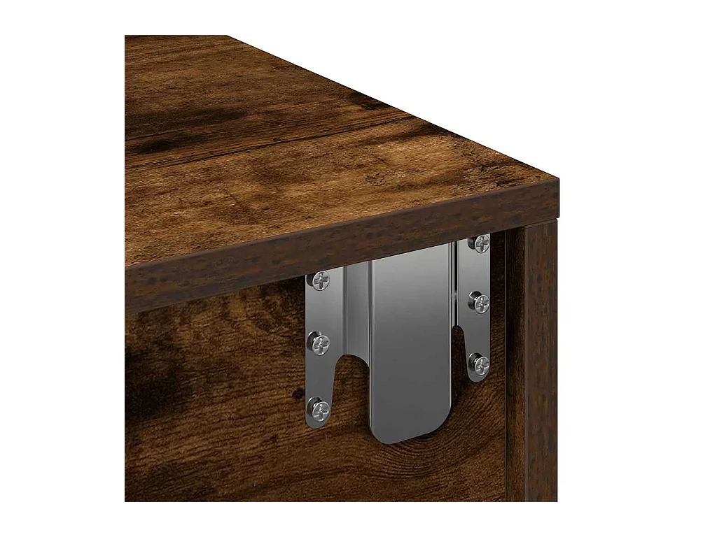 Mensola da parete con cassetti in legno ingegnerizzato rovere affumicato