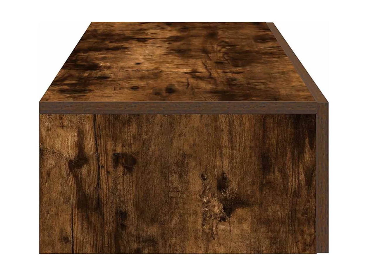 Estante de pared con cajones de madera de ingeniería de roble ahumado