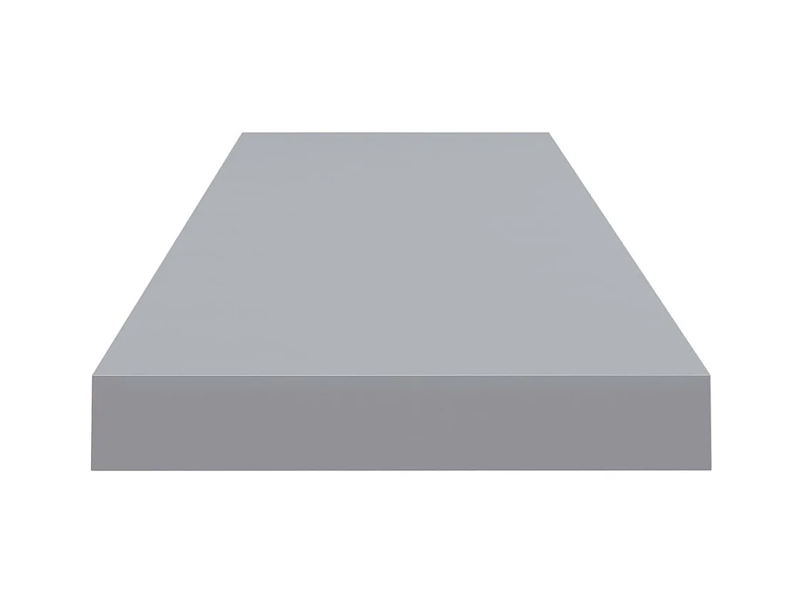 Mensole da parete sospese 4 pezzi grigio 90x23,5x3,8 cm MDF