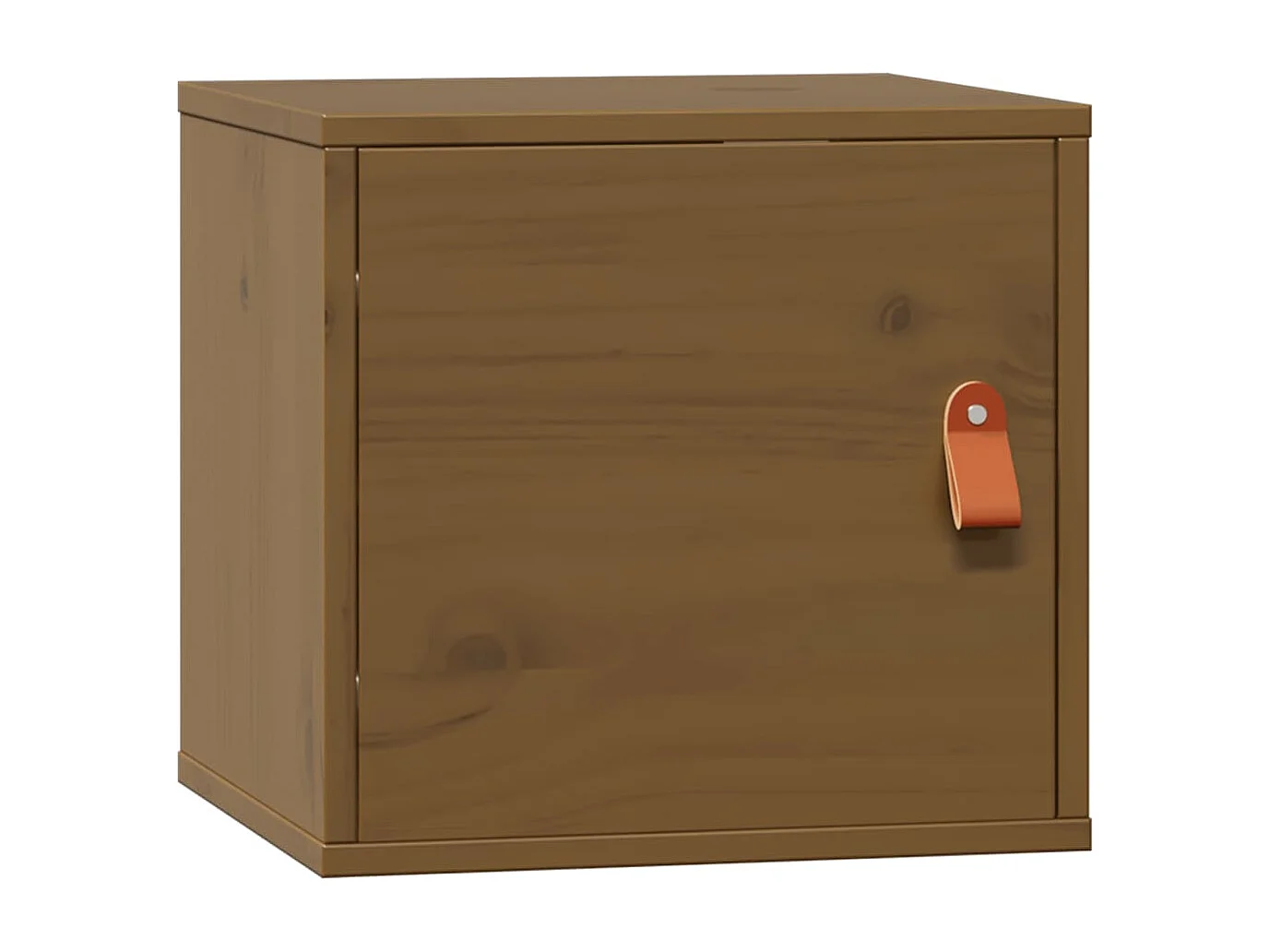 Armario de pared marrón miel 31,5x30x30 cm Madera maciza de pino