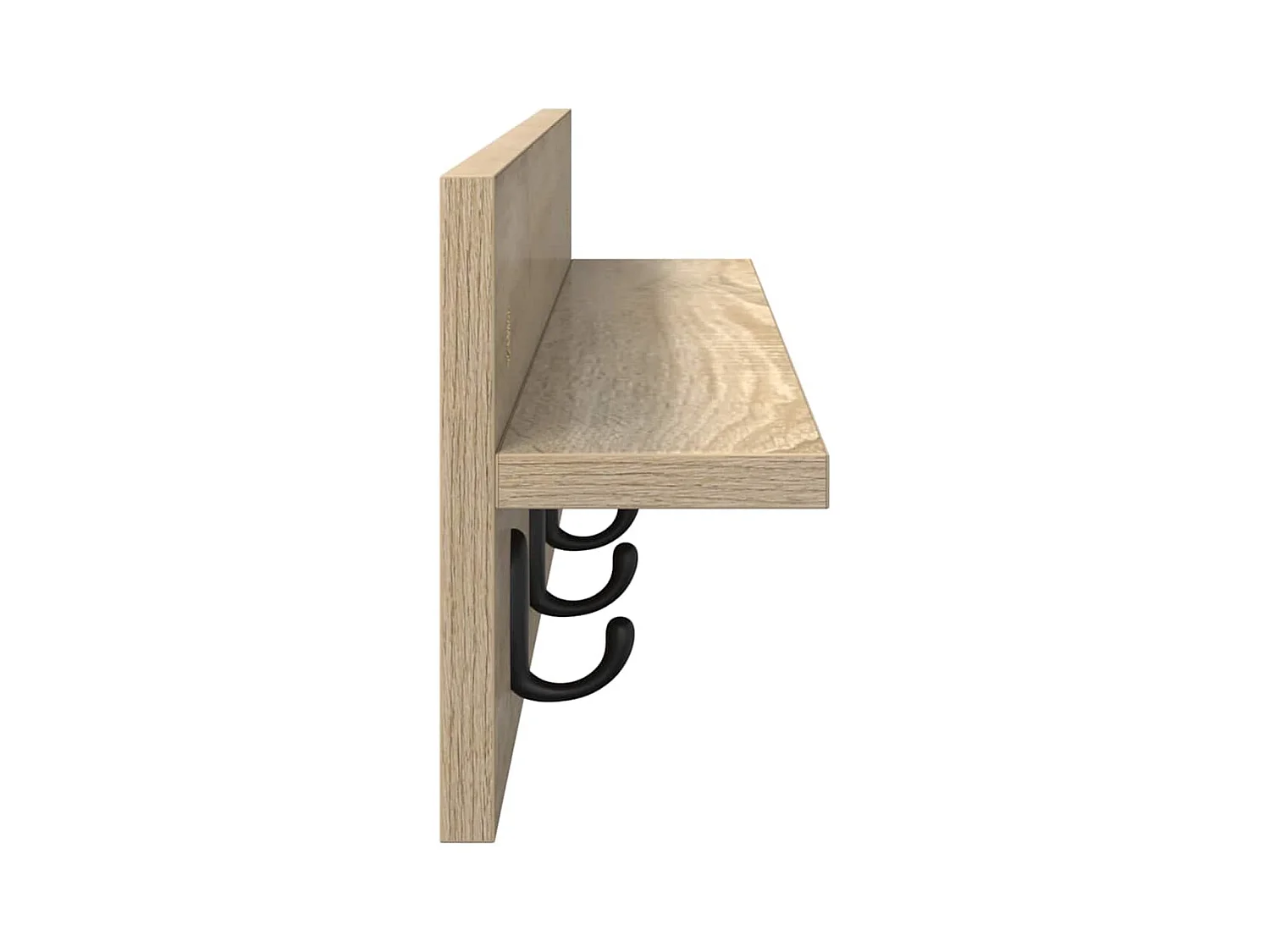 Porte-manteau mural avec étagère Chêne sonoma 80 x 10.5 x 18 cm