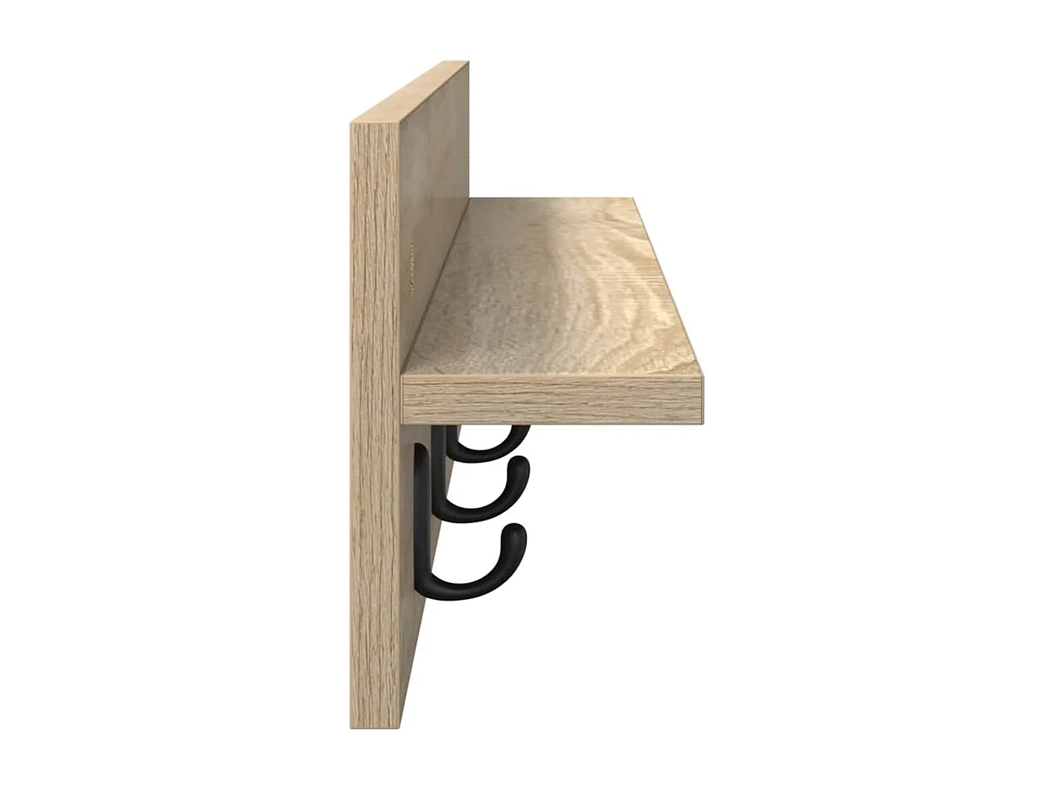 Porte-manteau mural avec étagère Chêne sonoma 80 x 10.5 x 18 cm