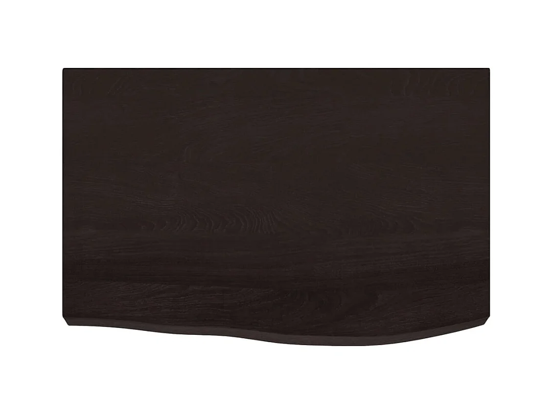 Donkerbruine wandplank van behandeld massief eikenhout