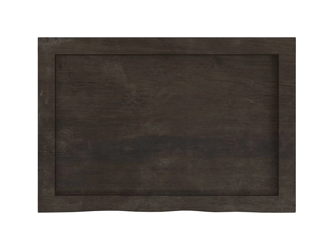 Donkerbruine wandplank van behandeld massief eikenhout