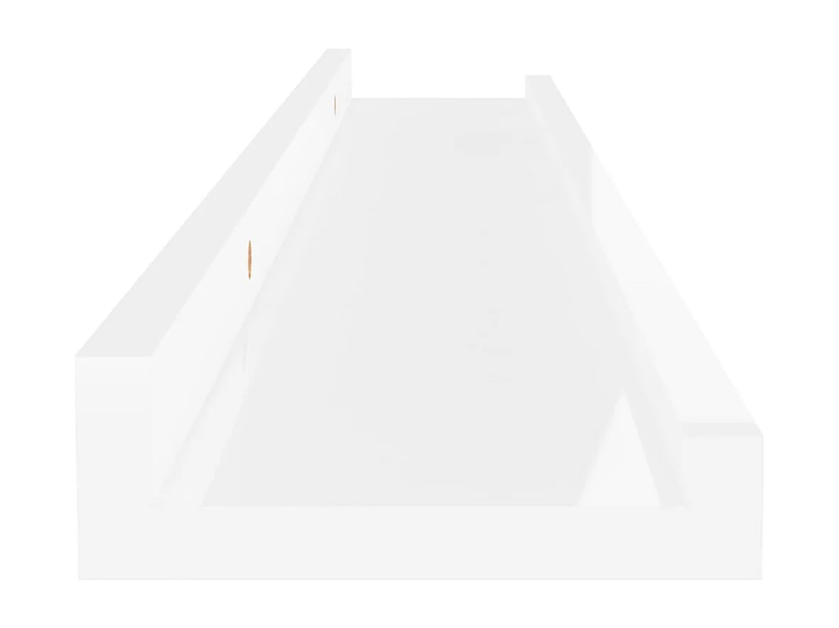 Mensole da parete 4 pz Bianco lucido 60x9x3 cm