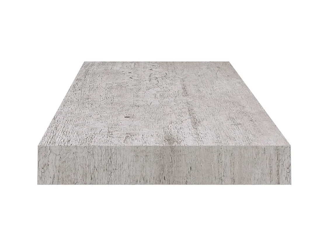 Mensole da parete sospese 4 pezzi grigio cemento 60x23,5x3,8 cm MDF