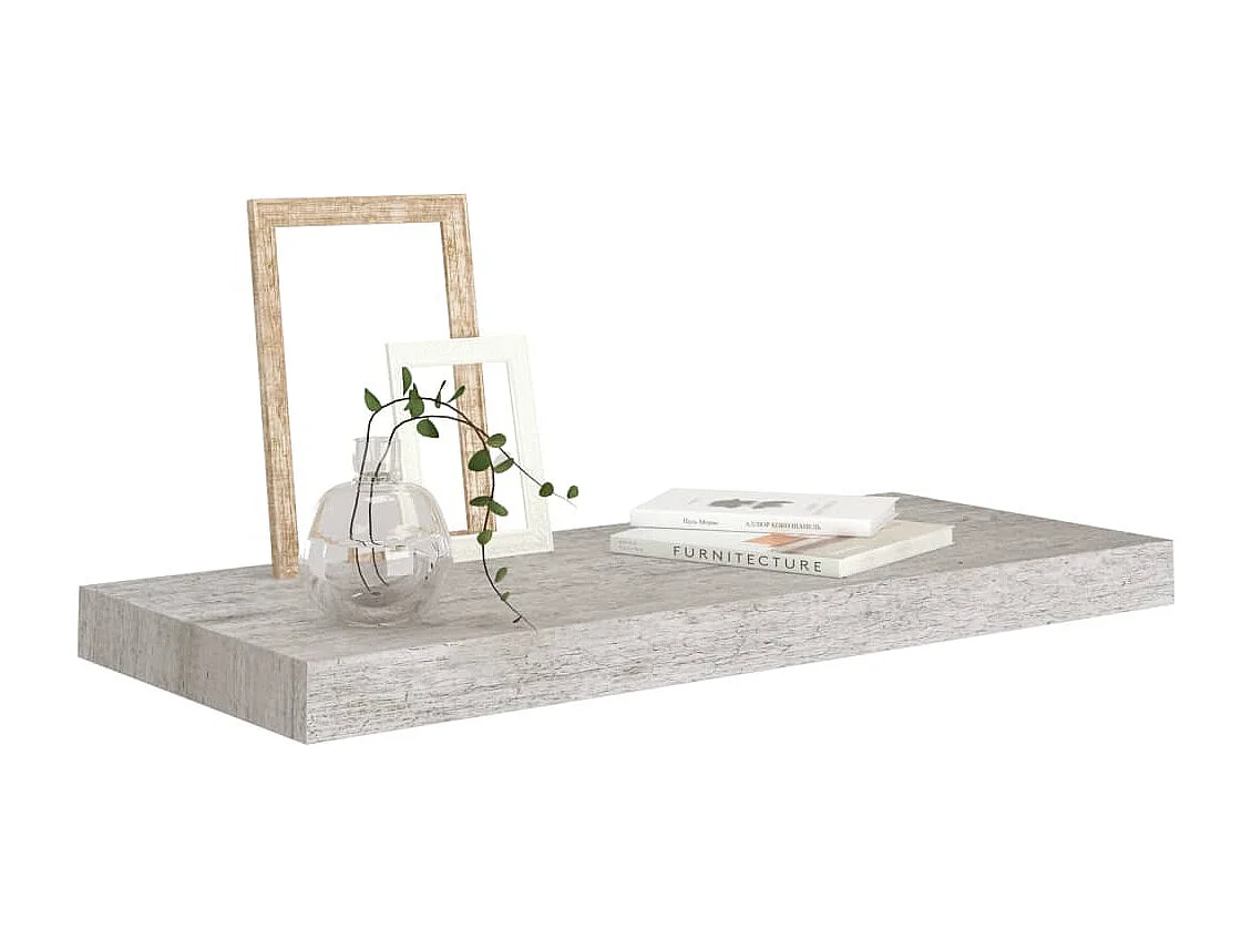 Étagères murales flottantes 4 pcs gris béton 60x23,5x3,8 cm MDF