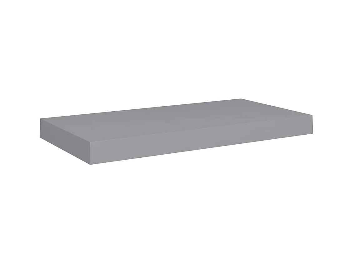 Estantes flotantes de pared 4 piezas gris 50x23x3,8 cm MDF