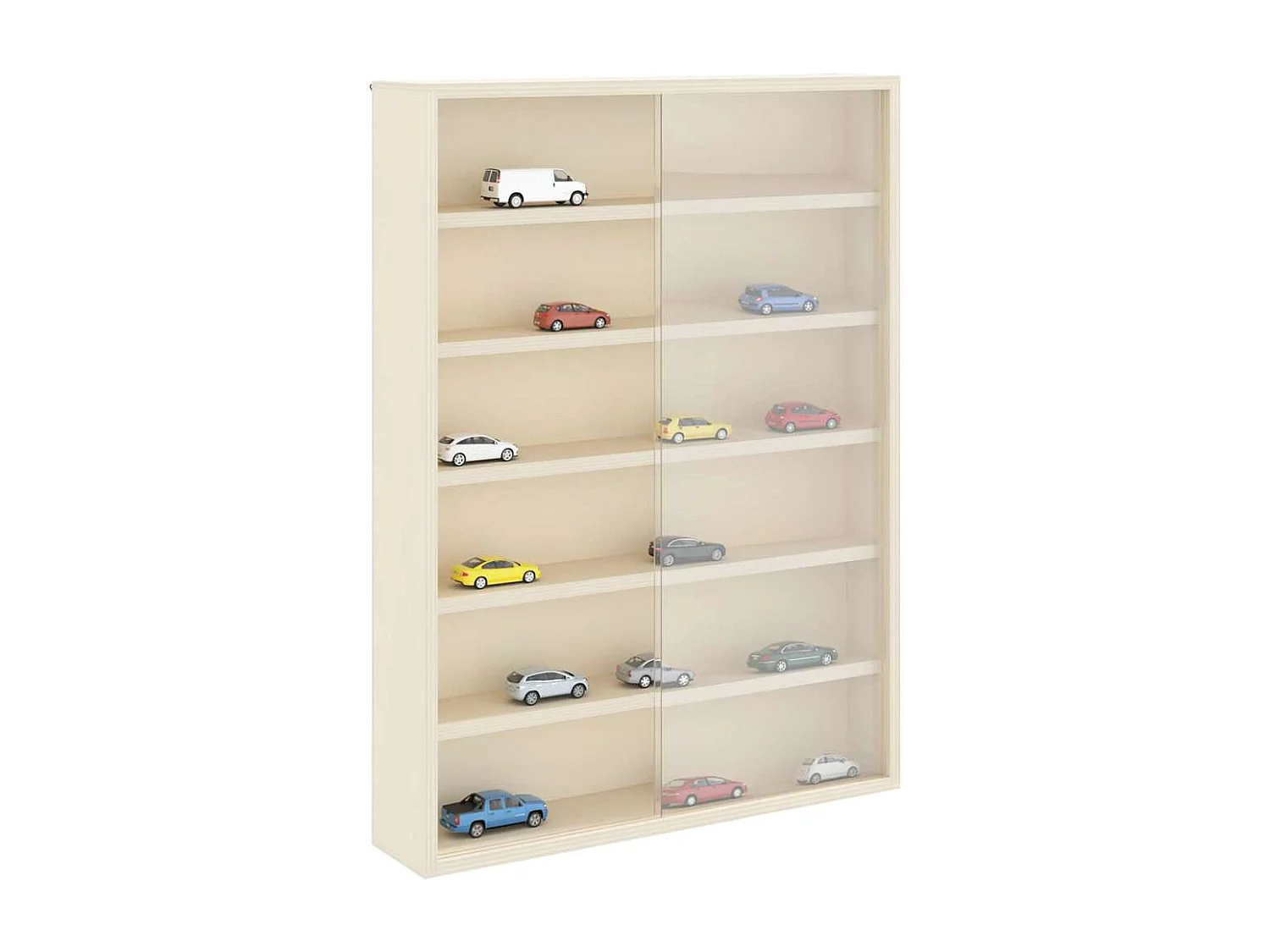 Braune Holzvitrine 40 x 8,5 x 54 cm Sperrholz
