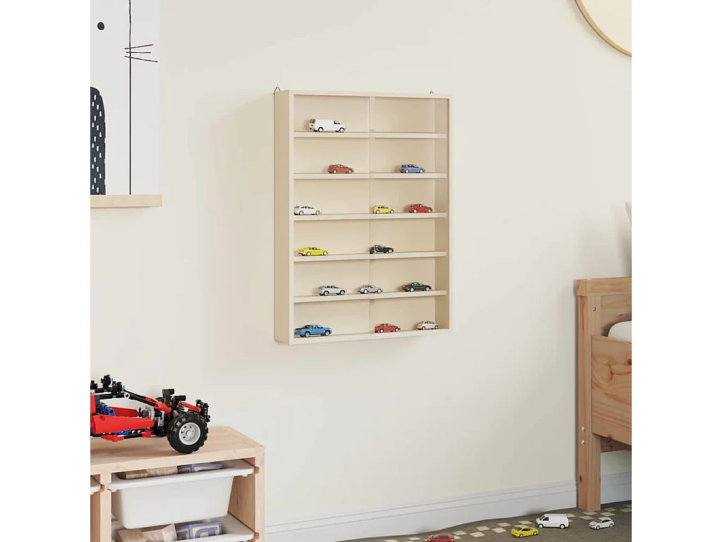 Braune Holzvitrine 40 x 8,5 x 54 cm Sperrholz
