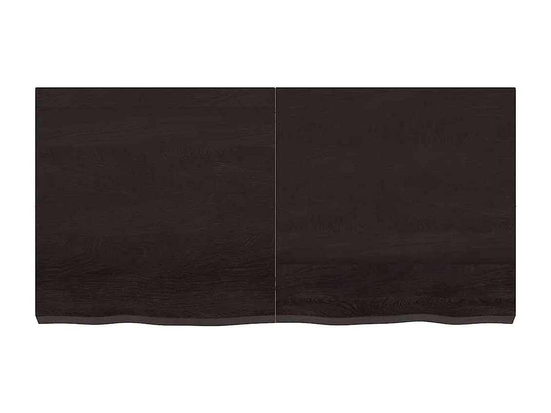 Donkerbruine wandplank van behandeld massief eikenhout