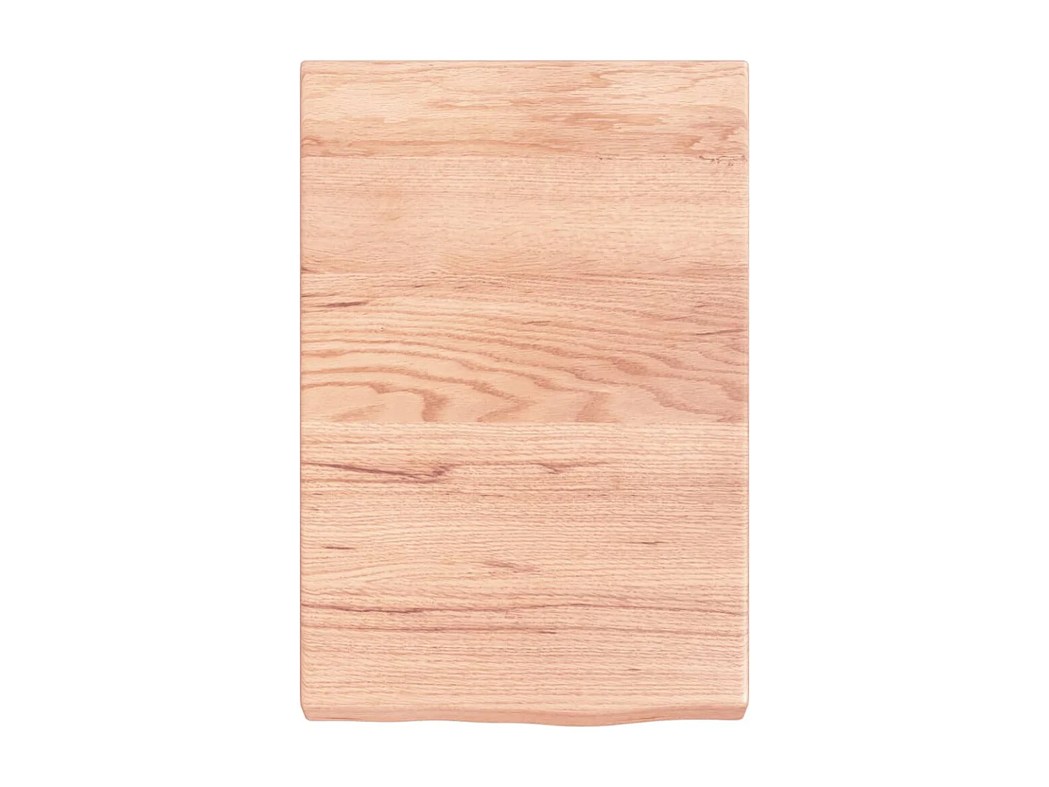 Estante de pared marrón claro en madera maciza de roble tratado