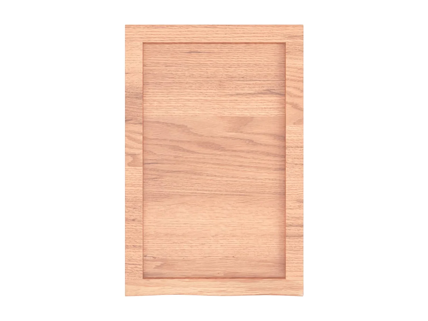 Estante de pared marrón claro en madera maciza de roble tratado