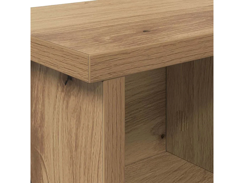 Handgemaakte eikenhouten wandkapstok 50 x 16 x 26 cm