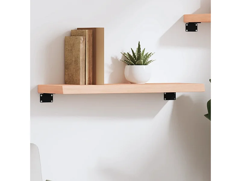 Wandplank 60x20x4 cm massief onbehandeld eikenhout