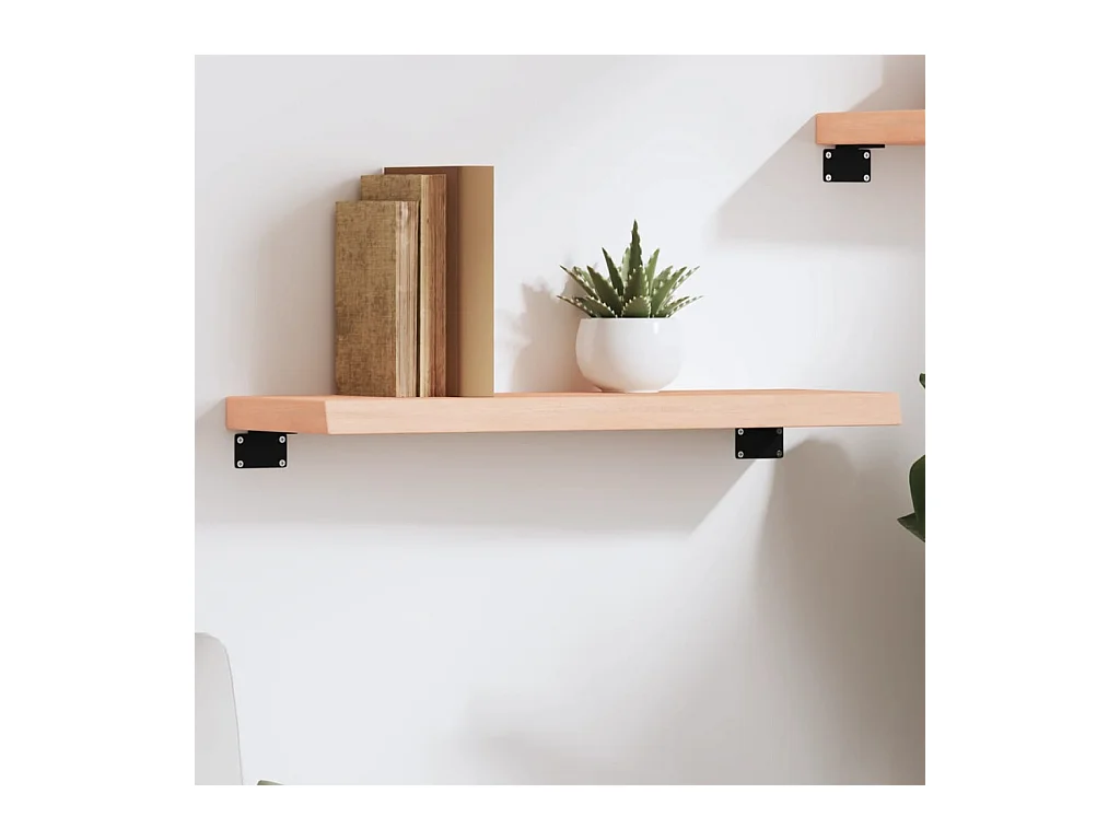 Wandplank 60x20x4 cm massief onbehandeld eikenhout