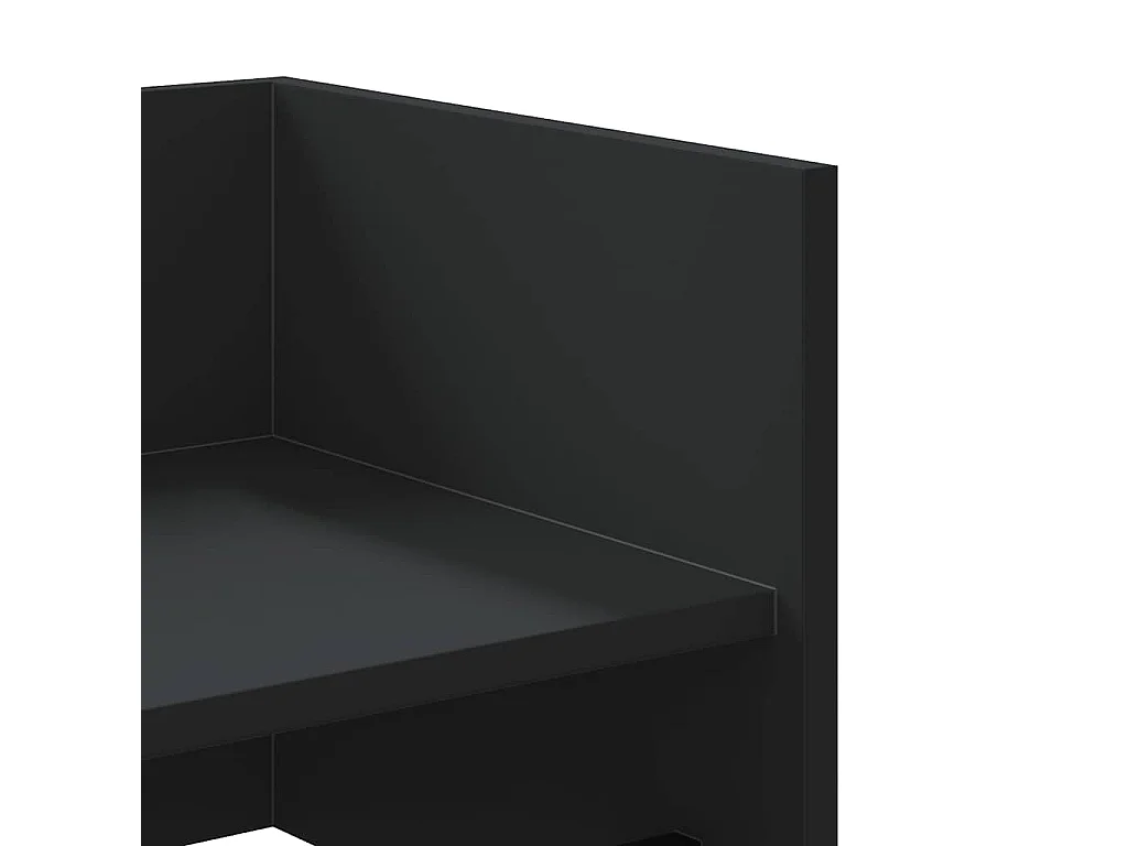 Zwarte wandplank 100x35x30,5 cm bewerkt hout