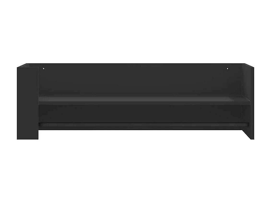 Mensola da parete nera 100x35x30,5 cm in legno ingegnerizzato