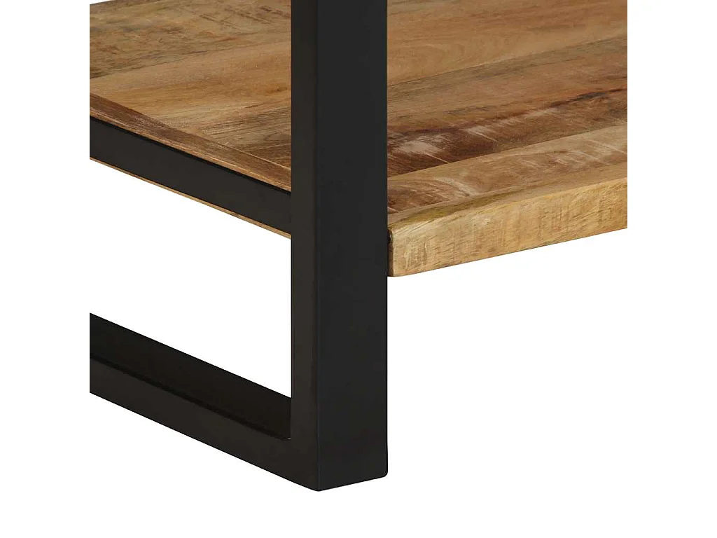 Kledingrek 80x40x190 cm massief ruw mangohout