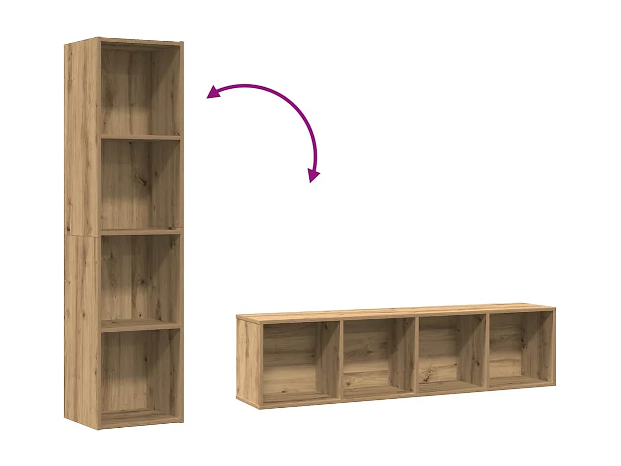 Libreria/mobile TV in legno vecchio 36x30x143cm in legno ingegnerizzato