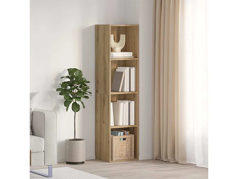 Bibliothèque/Meuble TV vieux bois 36x30x143cm bois d'ingénierie