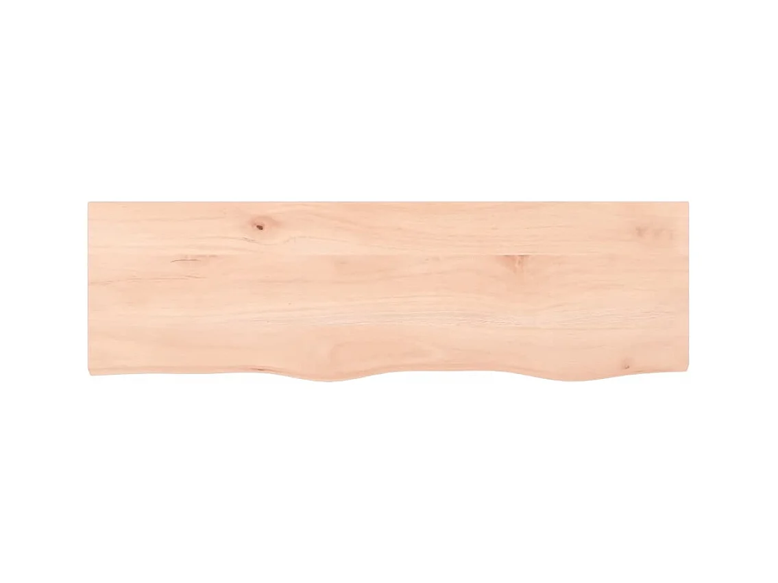 Mensola da parete 100x30x(2-4) cm in legno massello di rovere non trattato