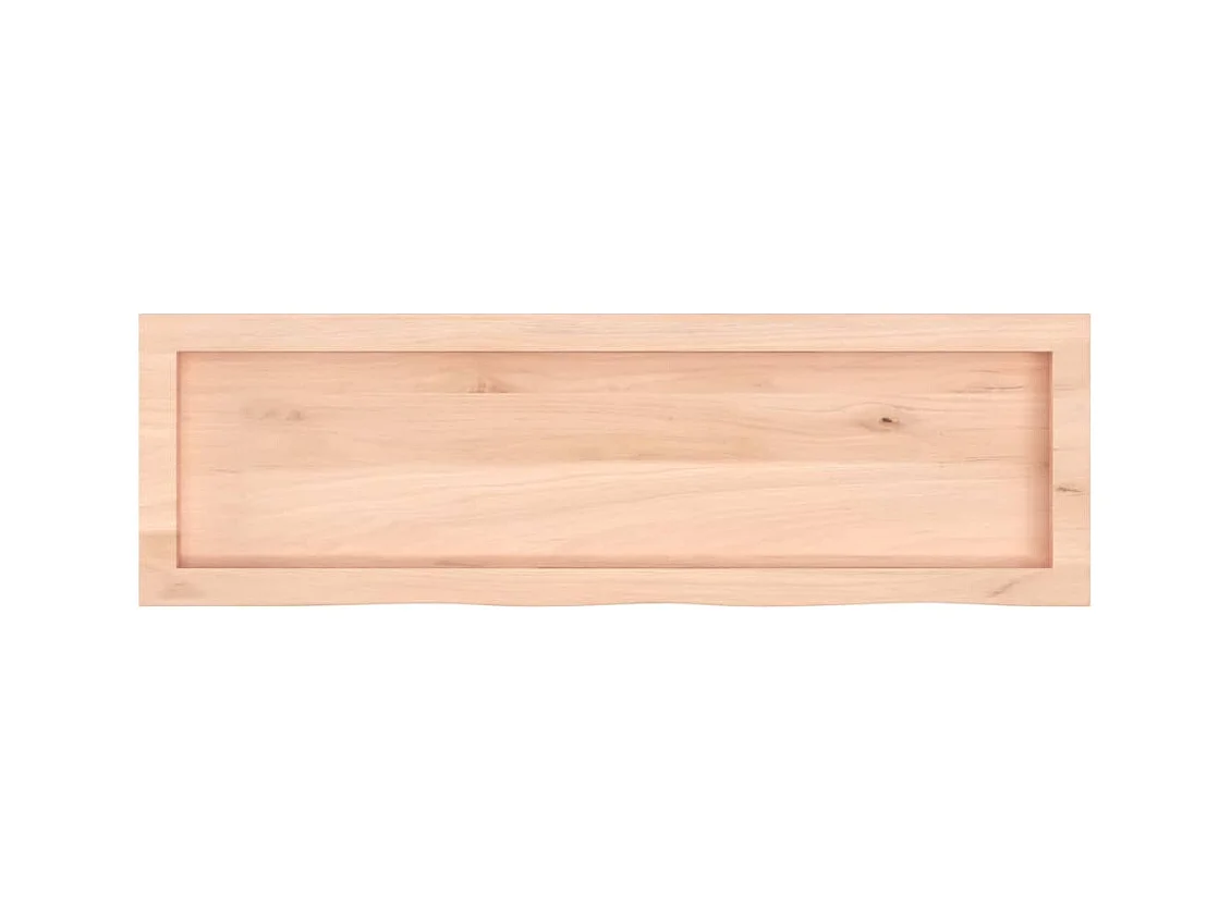 Mensola da parete 100x30x(2-4) cm in legno massello di rovere non trattato