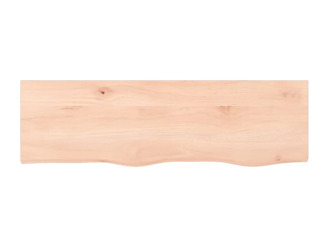 Wandplank 100x30x(2-4) cm massief onbehandeld eikenhout