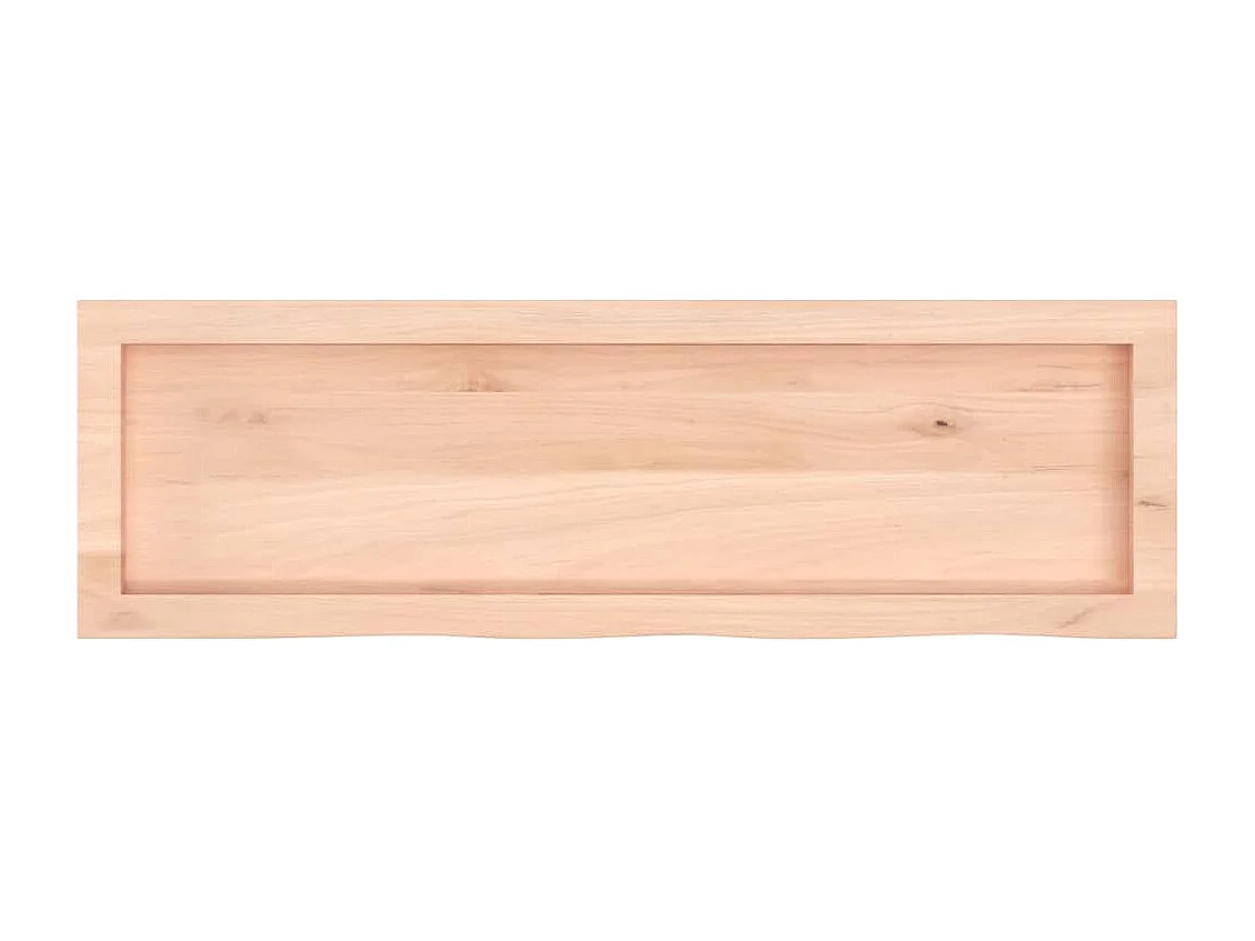 Wandplank 100x30x(2-4) cm massief onbehandeld eikenhout