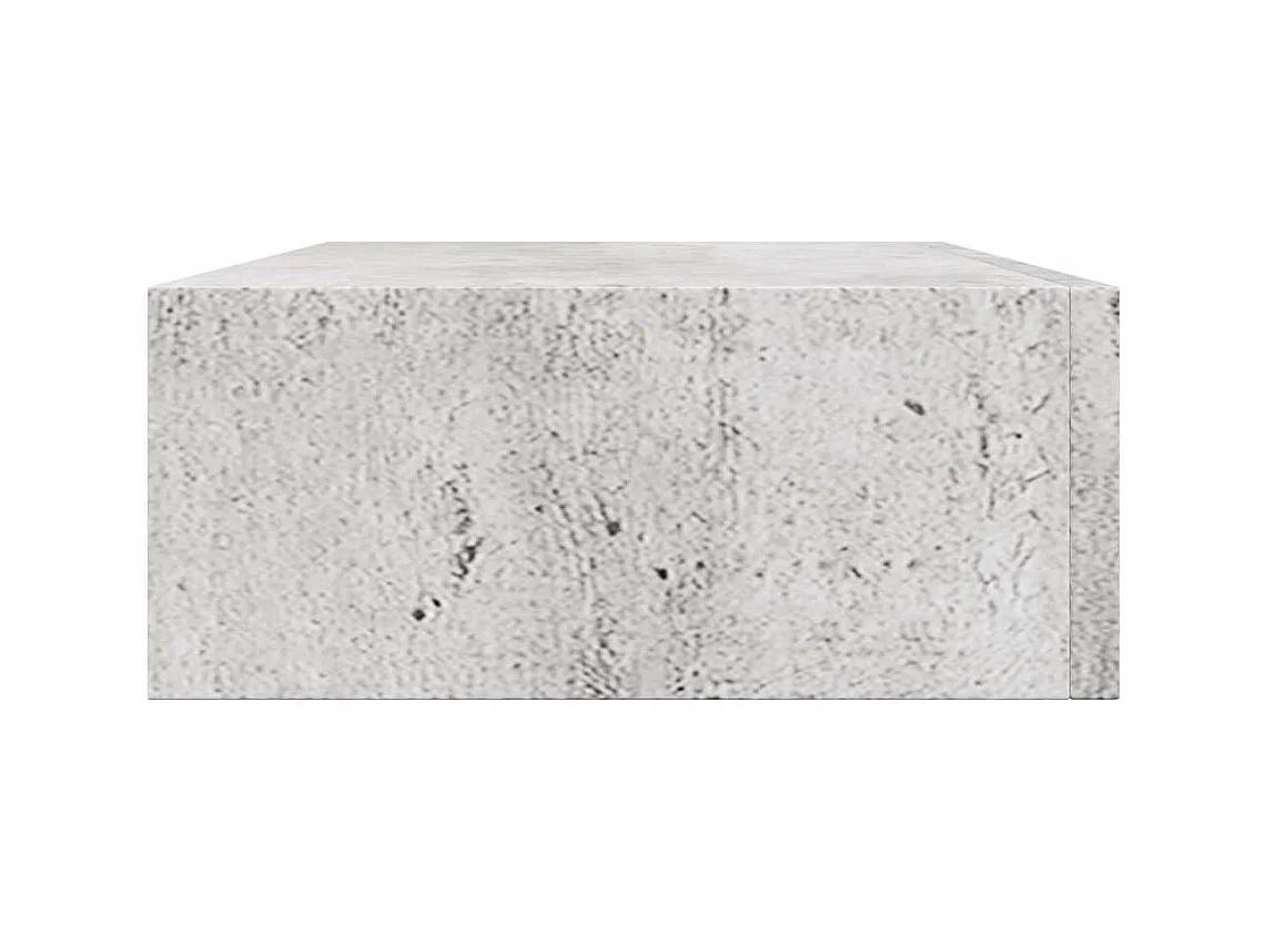Mensole a cassetti da parete 2 pz Grigio cemento 40x23,5x10 cm MDF