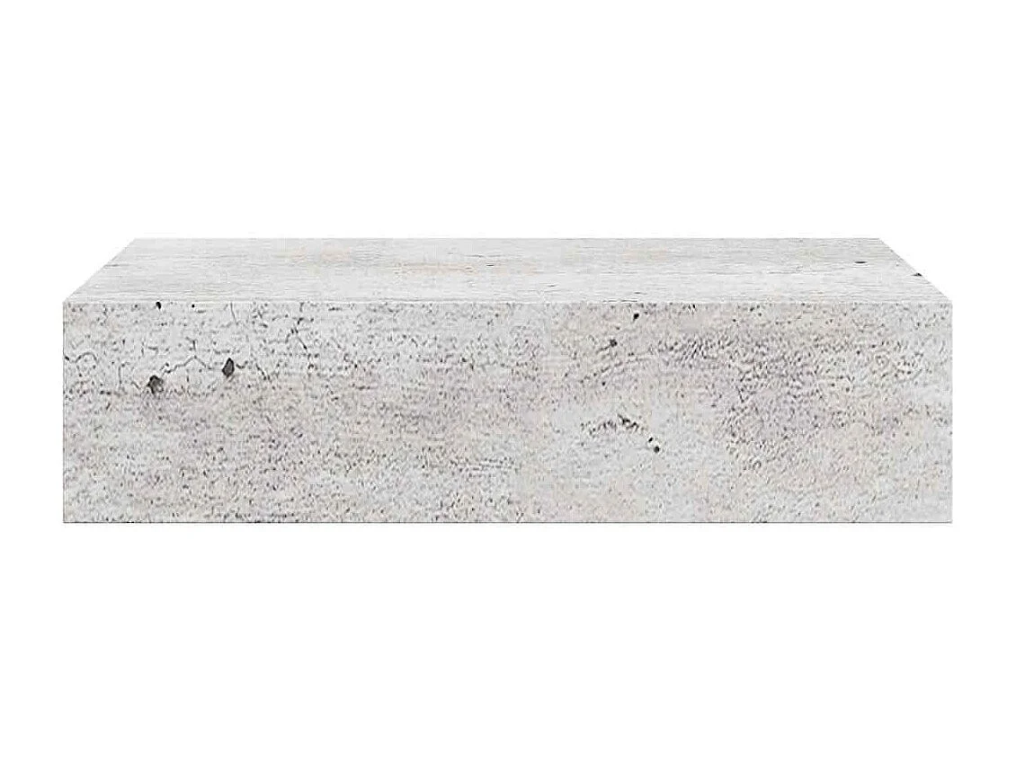 Étagères à tiroir murales 2 pcs Gris béton 40x23,5x10 cm MDF