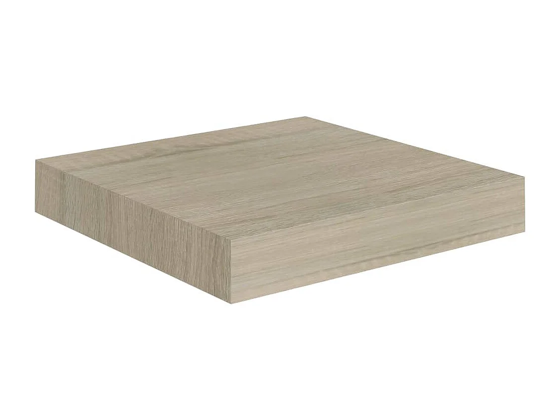 Estantes de pared flotantes 2 piezas roble 23x23,5x3,8 cm MDF