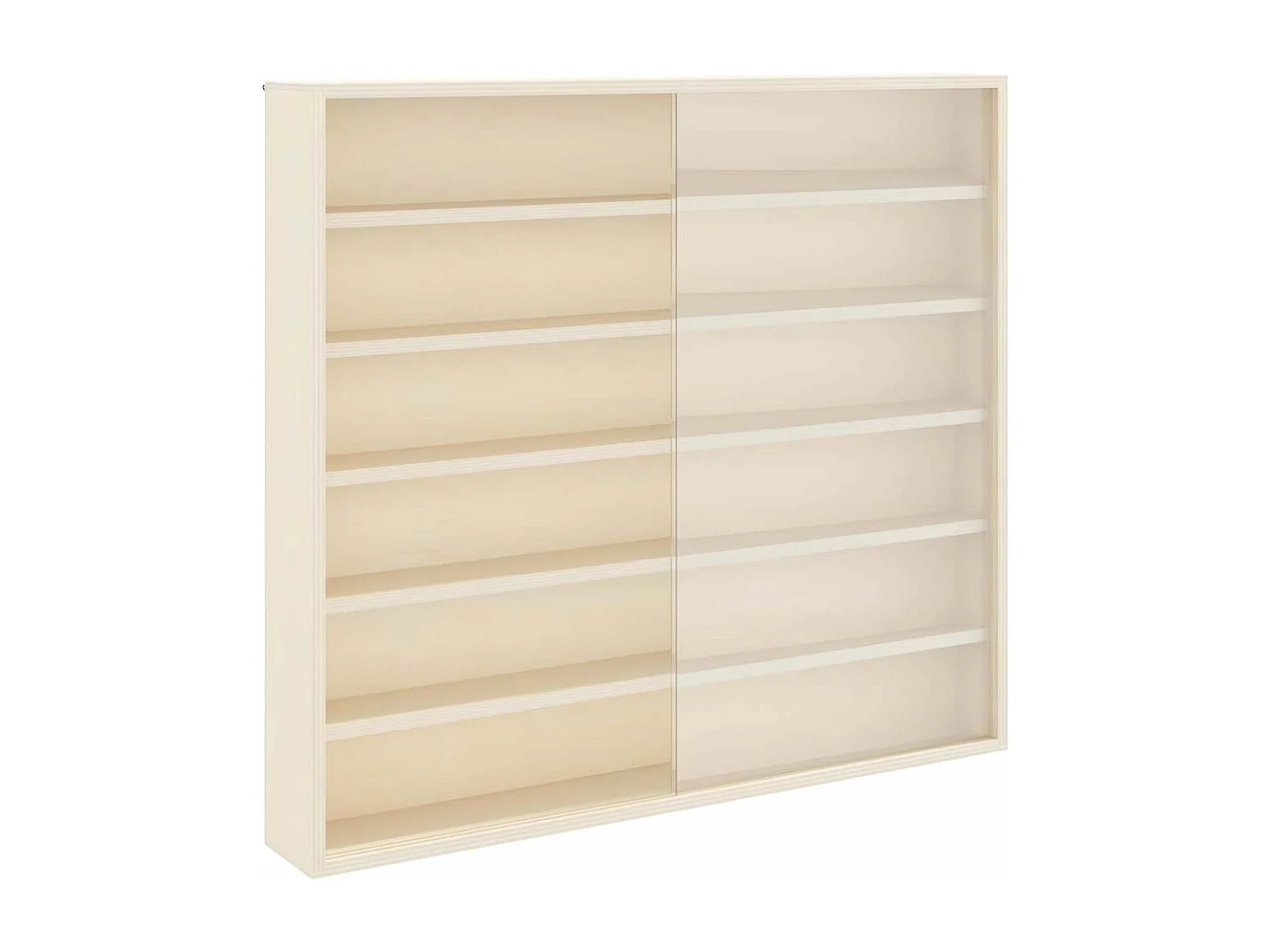 Braune Holzvitrine 60 x 8,5 x 54 cm Sperrholz