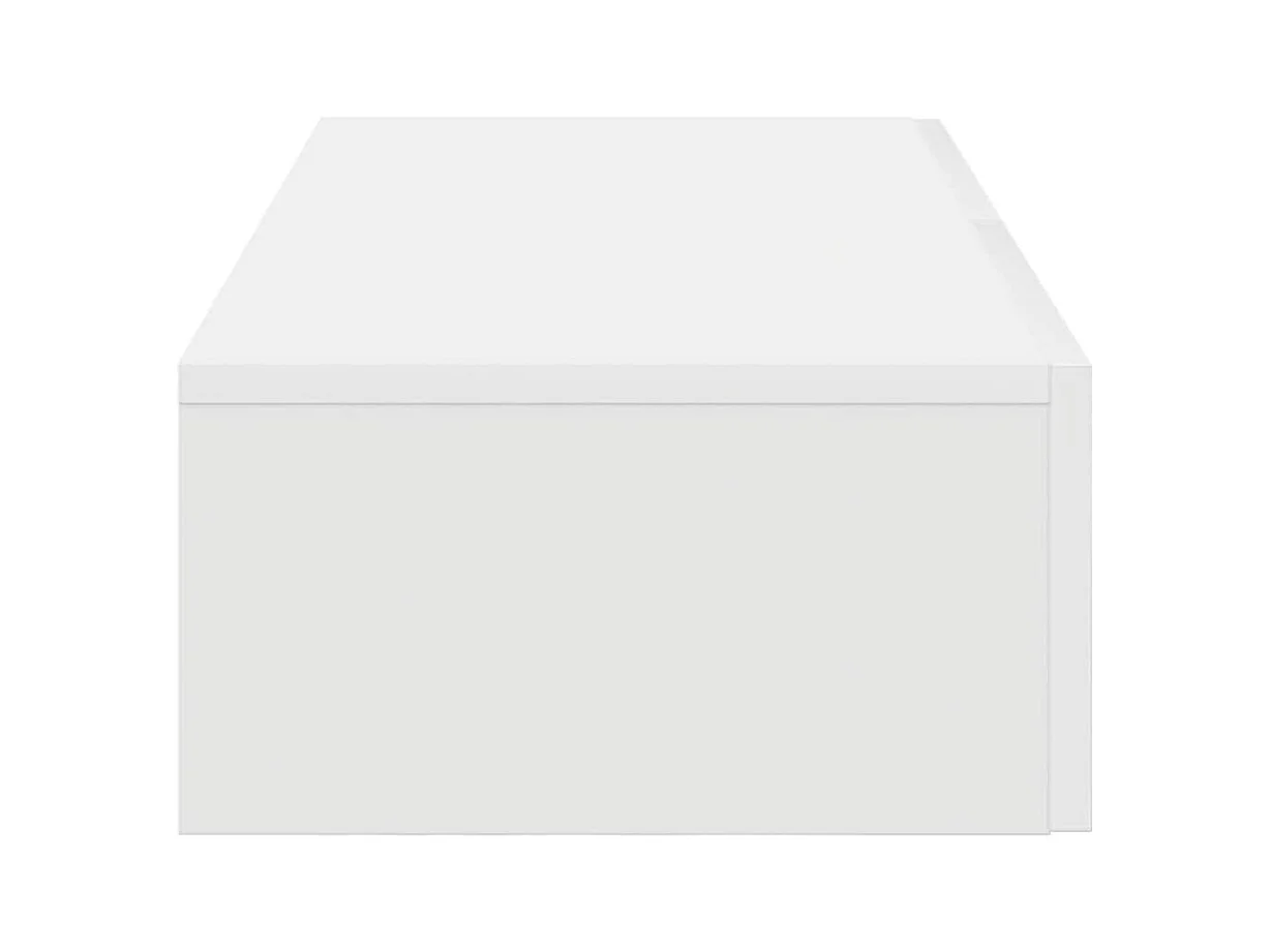 Wandplank met lades wit 80x33x17 cm bewerkt hout