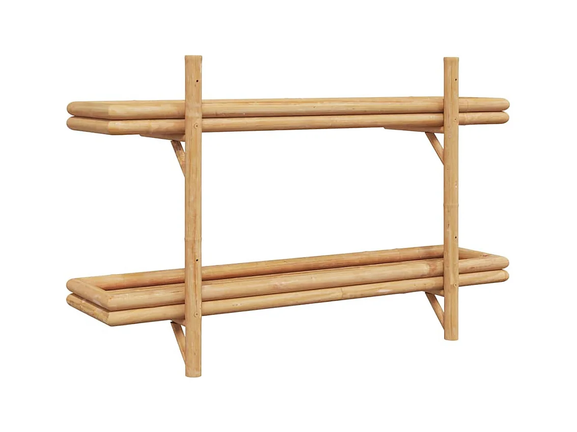 Mensola da parete con ripiano marrone 100 x 26 x 60 cm in bambù
