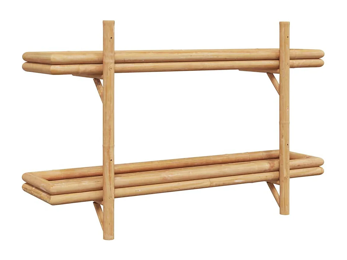 Estante de pared con balda marrón 100 x 26 x 60 cm Bambú
