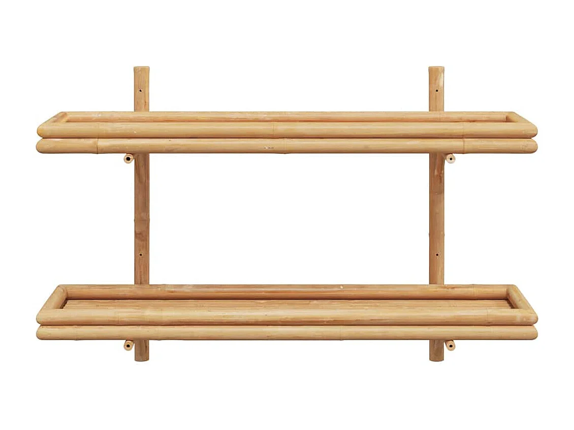Estante de pared con balda marrón 100 x 26 x 60 cm Bambú