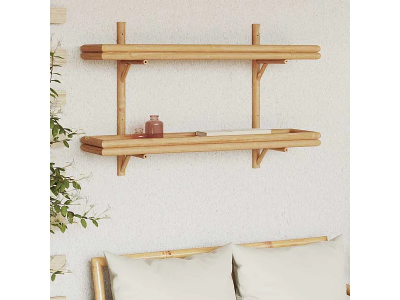 Étagère Murale avec étagère Marron 100 x 26 x 60 cm Bambou