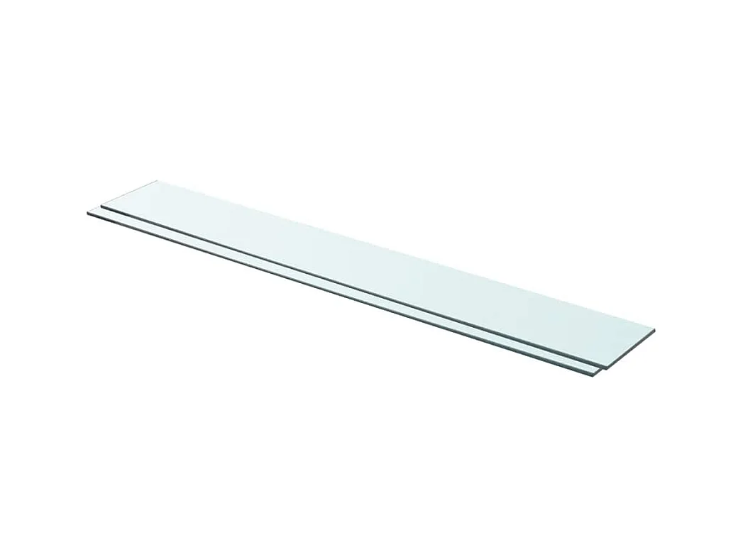 Panneaux d'étagère 2 pcs Verre Transparent 90 x 12 cm