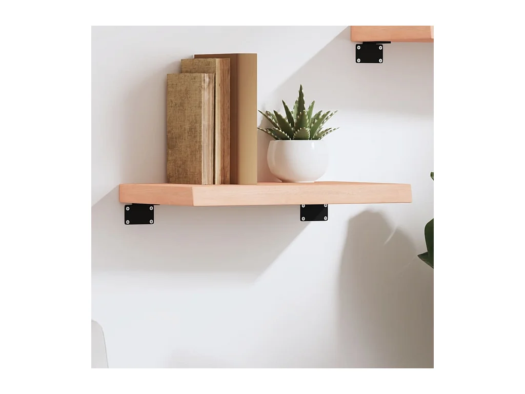 Étagère murale 40x20x4 cm bois de chêne massif non traité