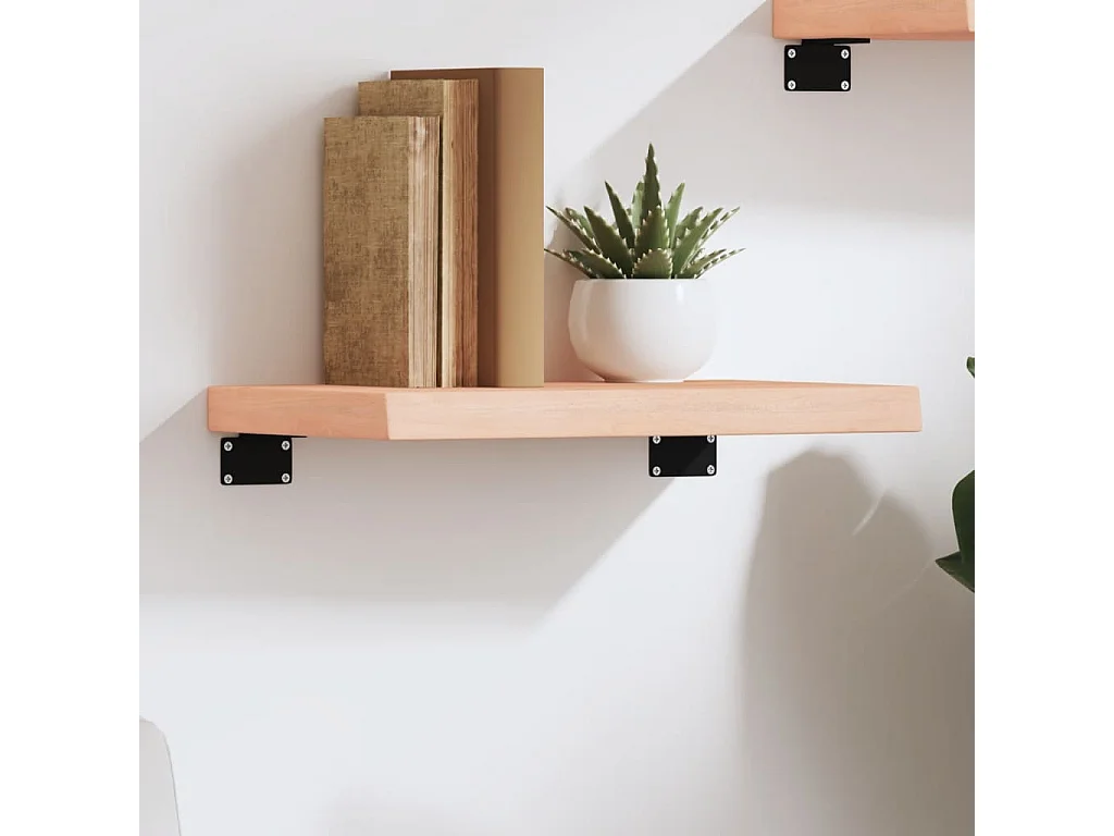 Estante de pared 40x20x4 cm madera maciza de roble sin tratar