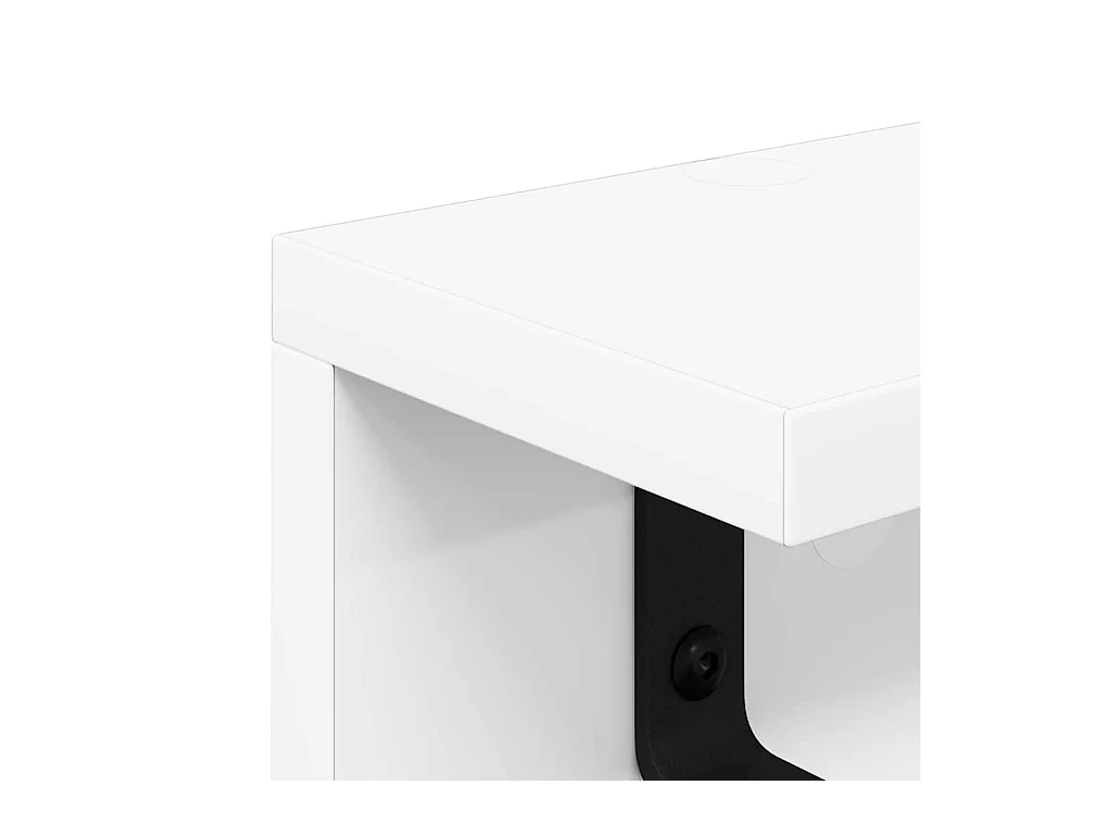 Perchero de pared con estante Blanco 100 x 10,5 x 10,5 cm