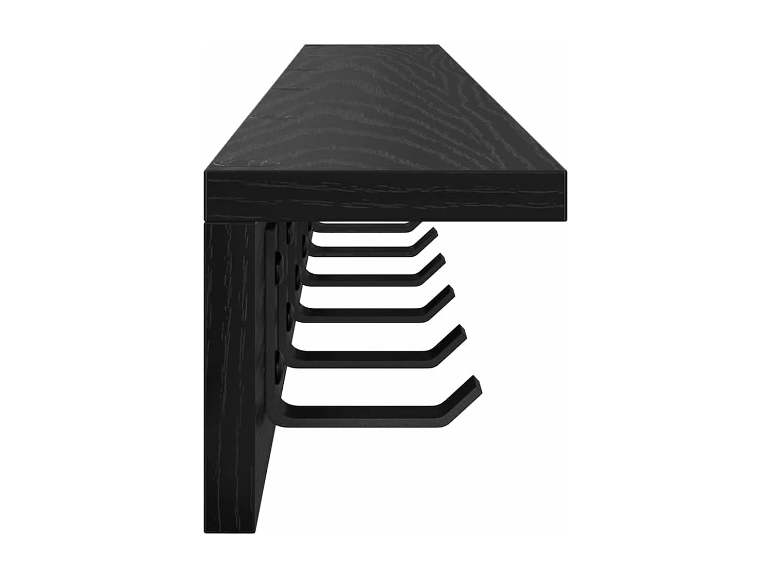 Porte-manteau mural Chêne noir 100 x 10.5 x 10.5 cm