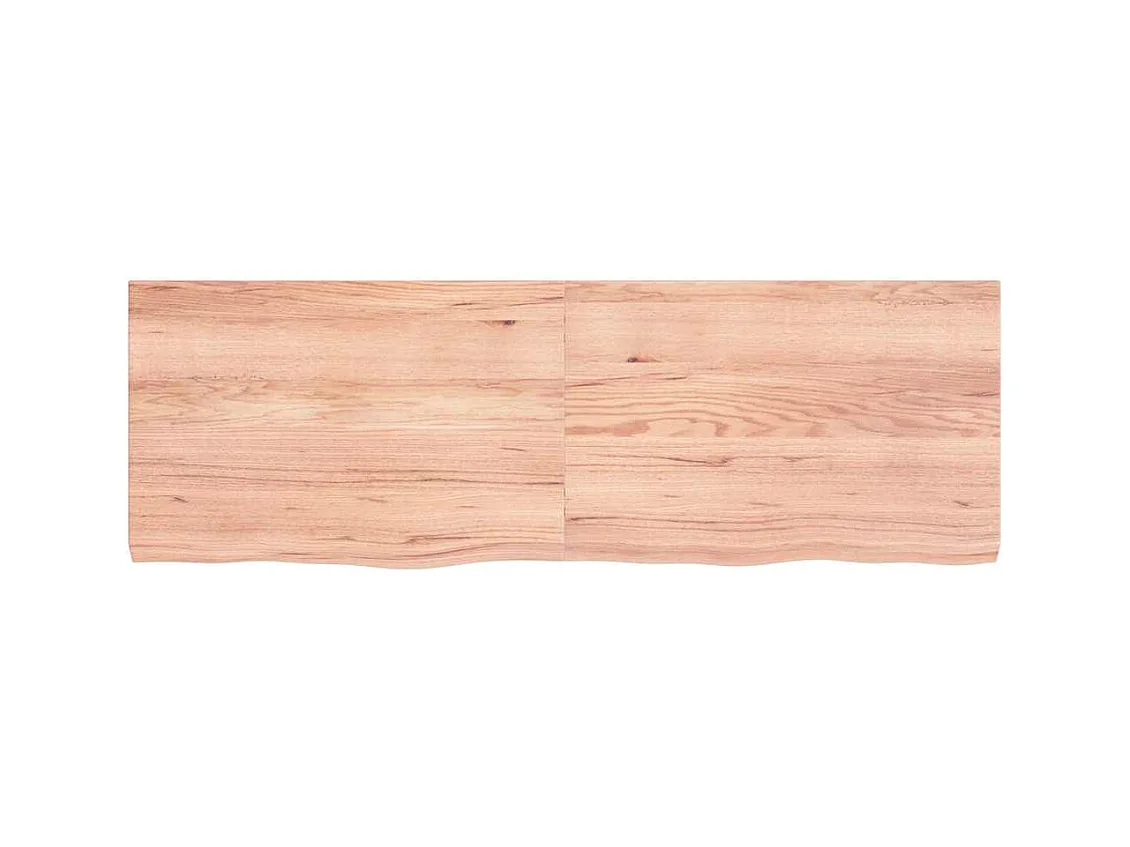 Estante de pared marrón claro en madera maciza de roble tratado