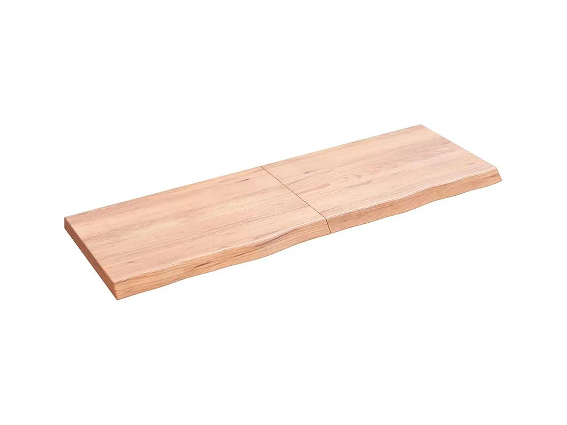 Étagère murale marron clair bois chêne massif traité